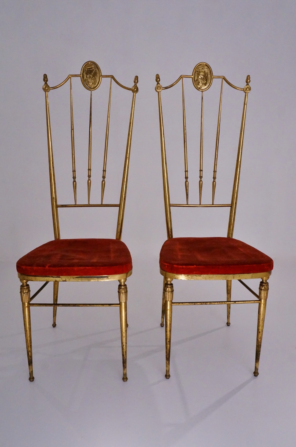 Vintage Italian Chiavari Solid Brass Chair