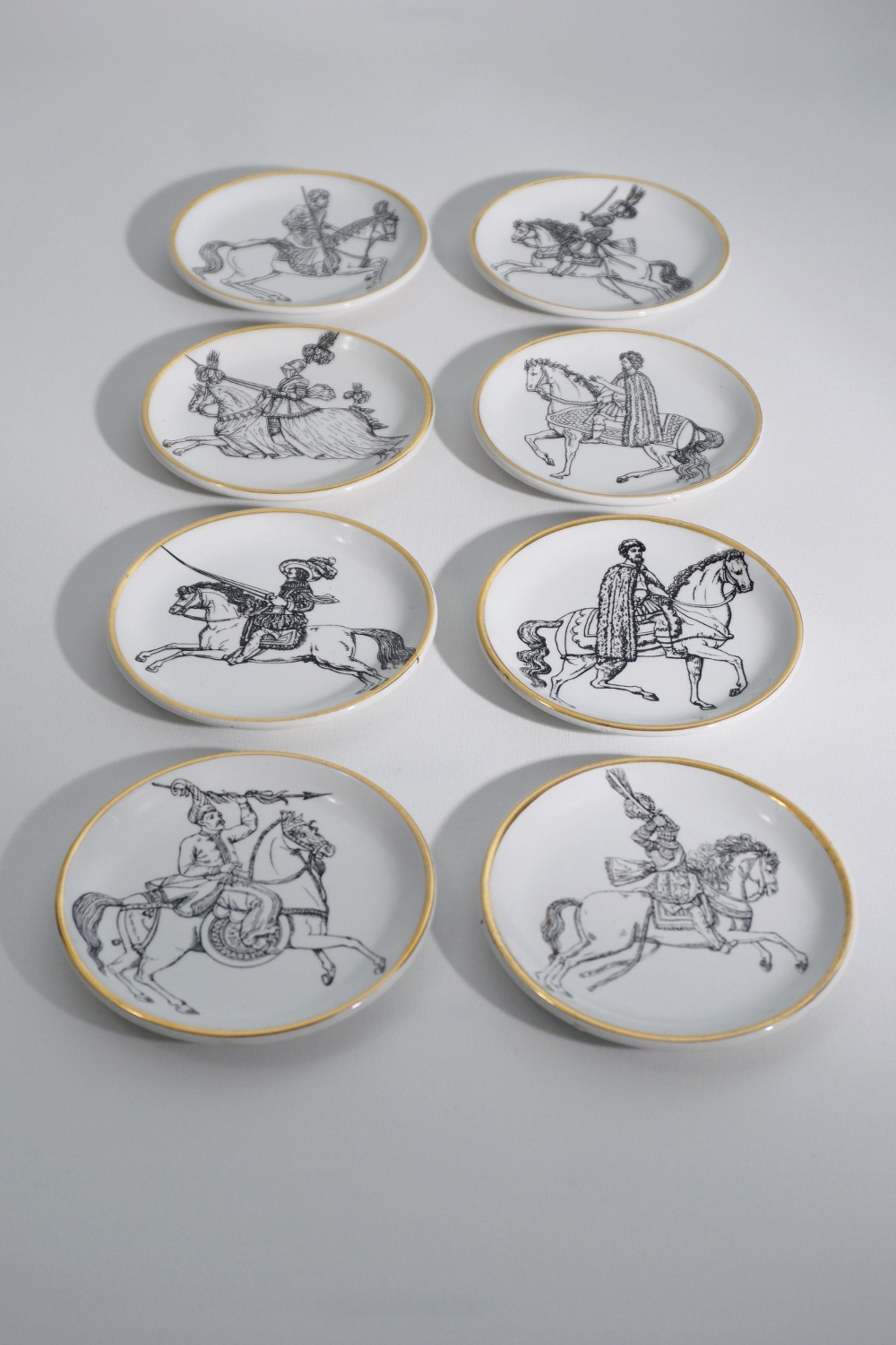 Piero Fornasetti, Collection of Vintage Black-and-White Plates