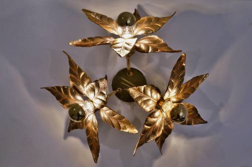 brass flower ceiling light