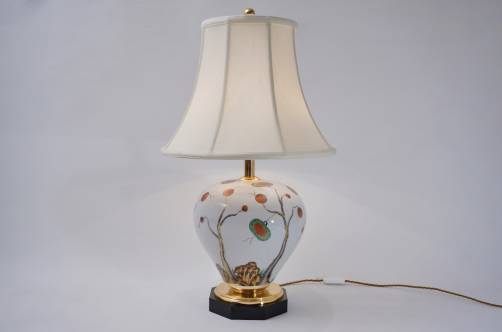 Vintage 1950's French Red / Brass Table Lamp -  Canada