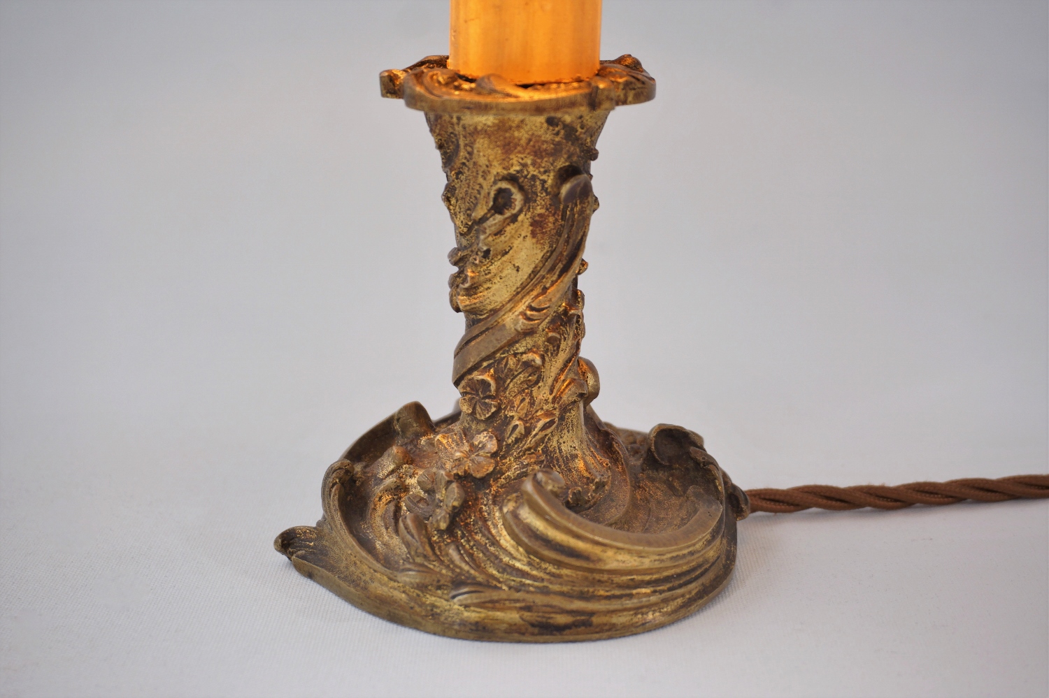 Gilt Bronze Candle Holder - French Metro Antiques