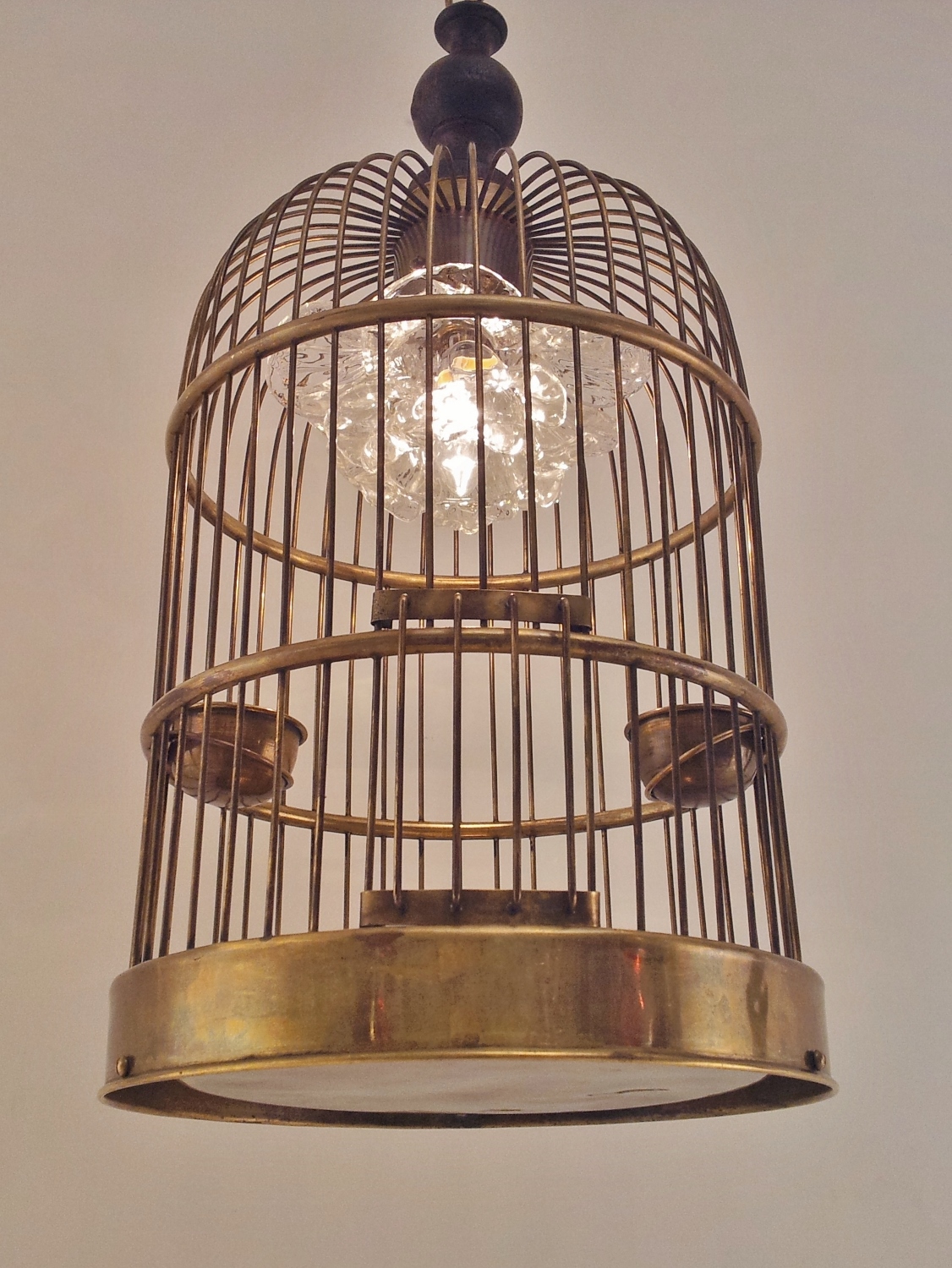Edwardian Brass Birdcage.